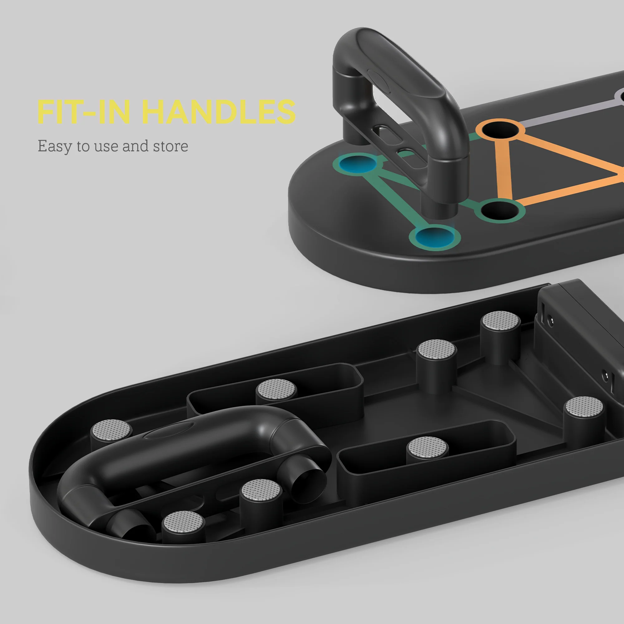 SPORTNOW 11-in-1 Foldable Push Up Board, Press Up Handles for Home Gym - Image 6