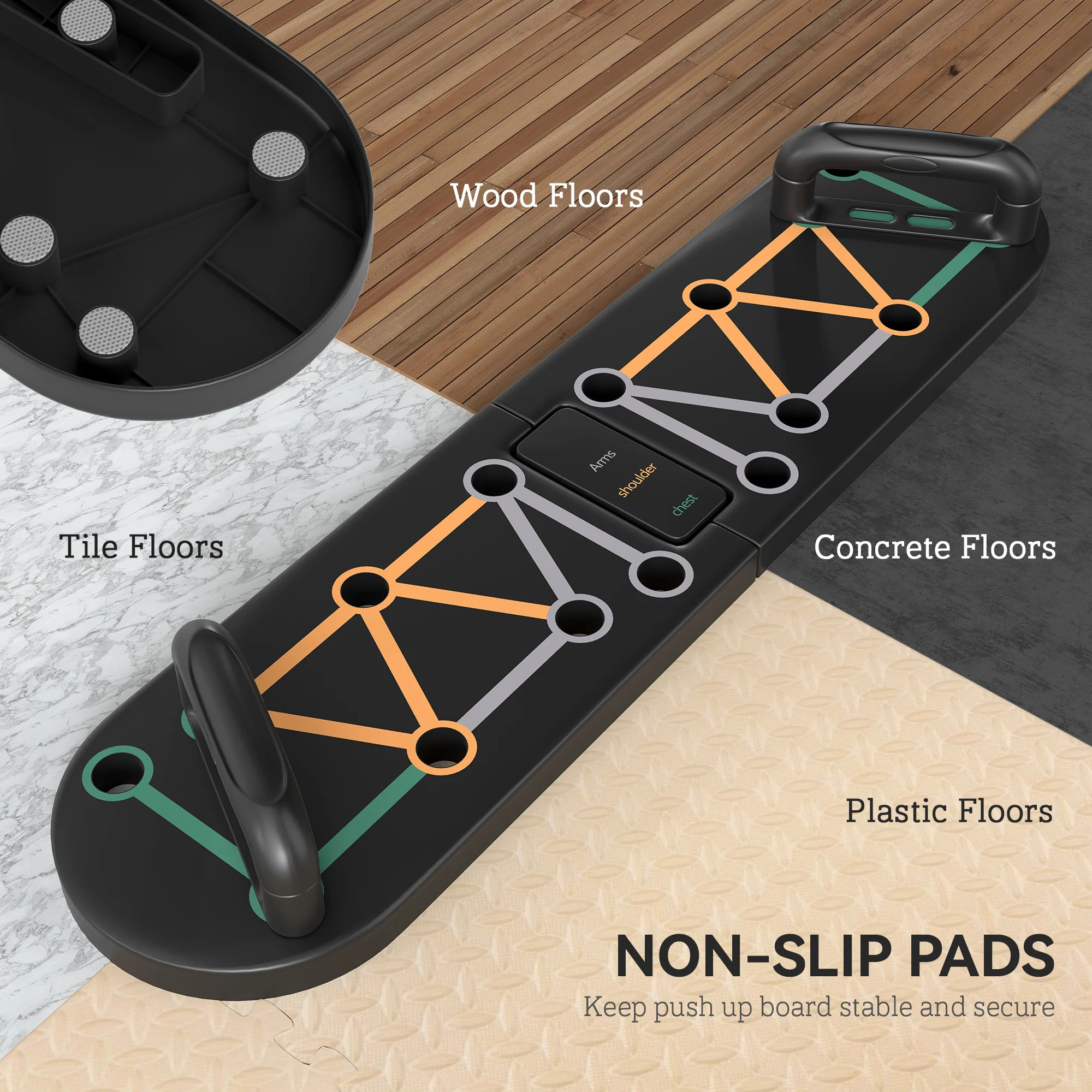 SPORTNOW 11-in-1 Foldable Push Up Board, Press Up Handles for Home Gym - Image 7