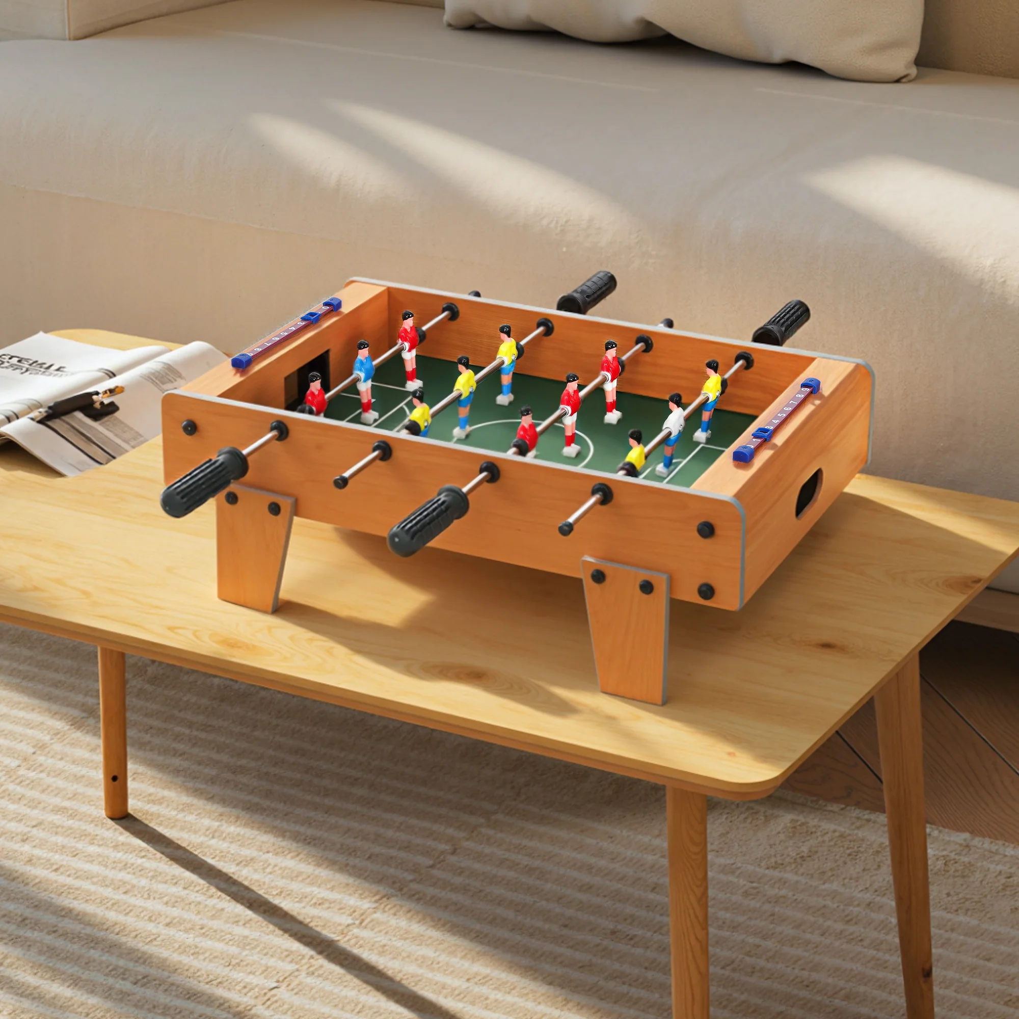 SPORTNOW 20 in Table-top Foosball Table for Kids, Table Football Game - Image 7