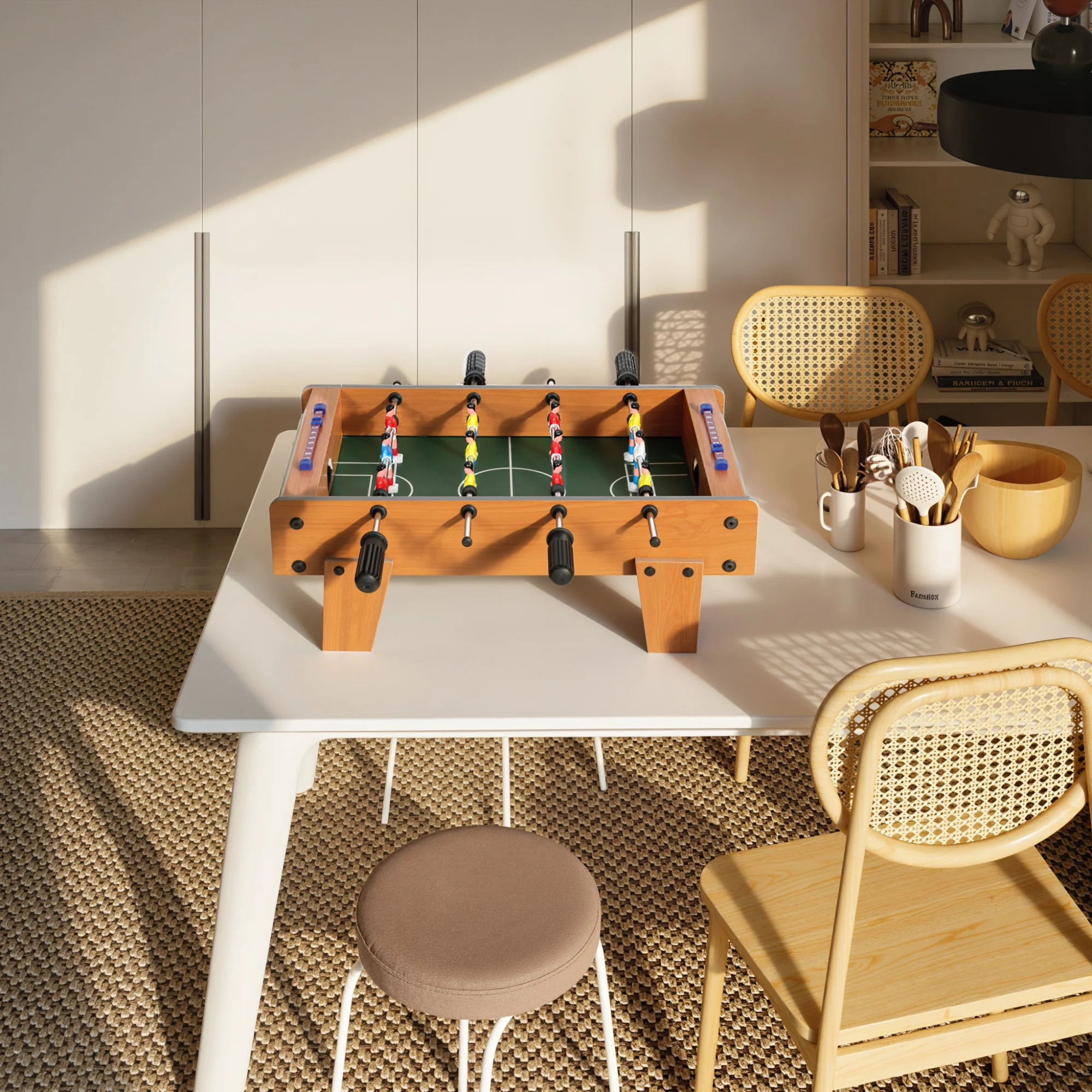 SPORTNOW 20 in Table-top Foosball Table for Kids, Table Football Game - Image 8