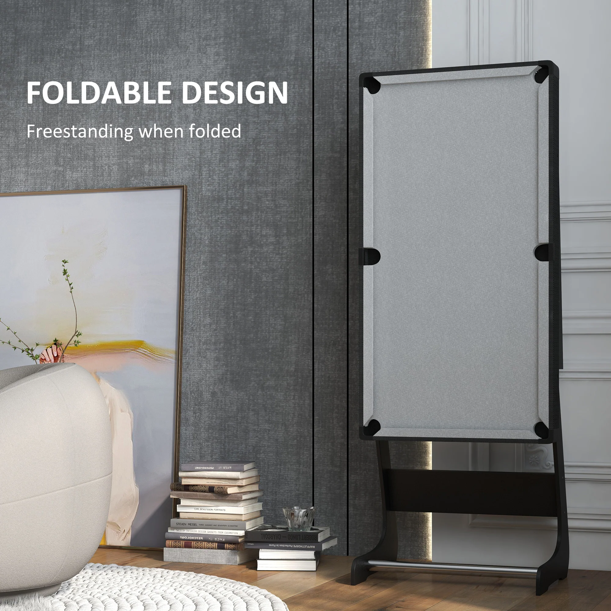 SPORTNOW 3.5ft Folding Pool Table Set With Cues, Balls, Chalk, Triangle, Brush - Image 3