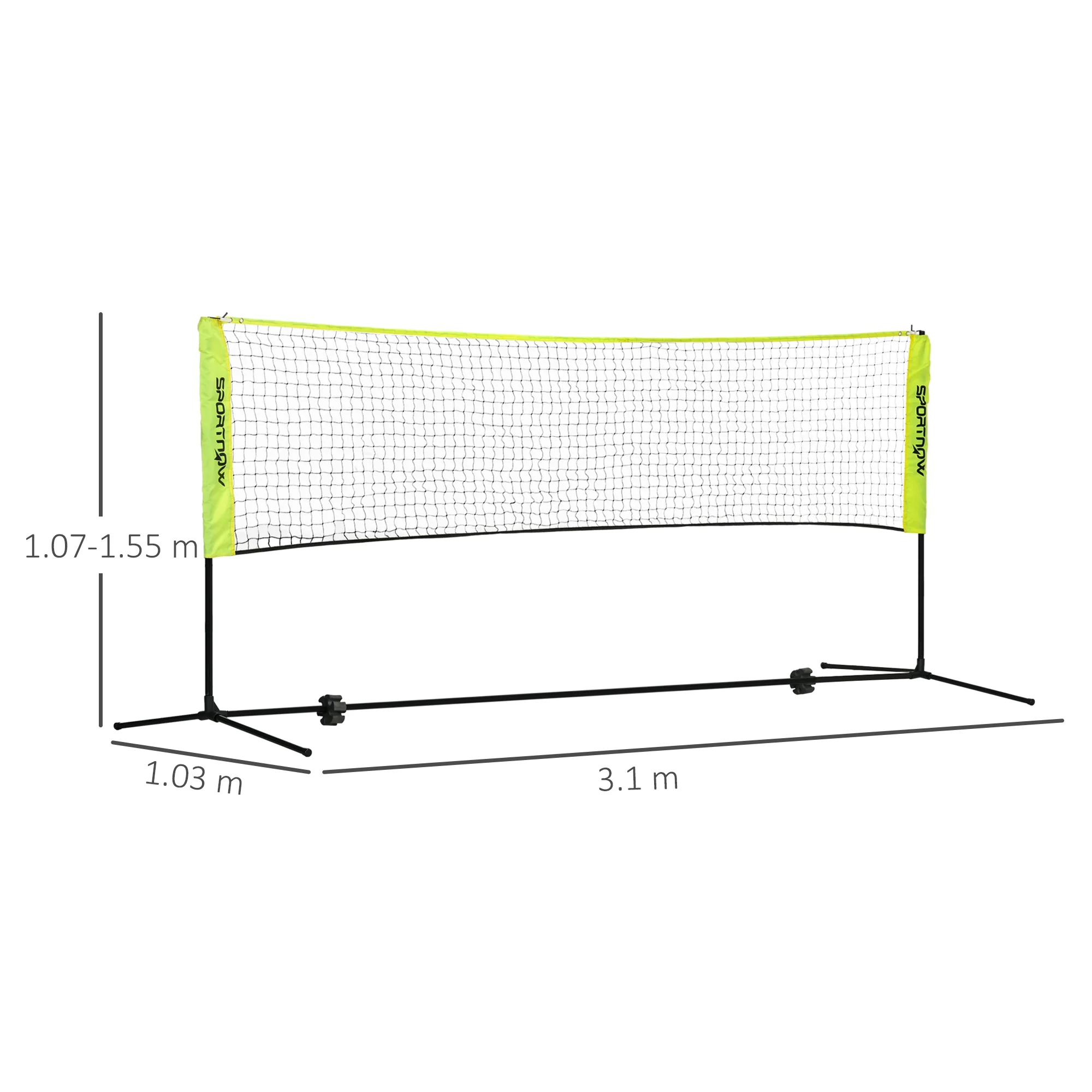 SPORTNOW 3m Badminton Net, Adjustable Sports Net For Tennis, Volleyball - Image 5