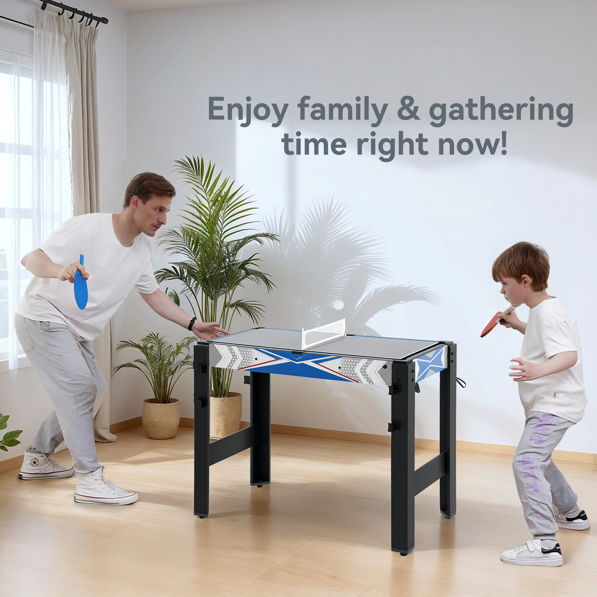 SPORTNOW 5 in 1 Multi Games Table Combo Sports Game Table for Kids, Blue - Image 6