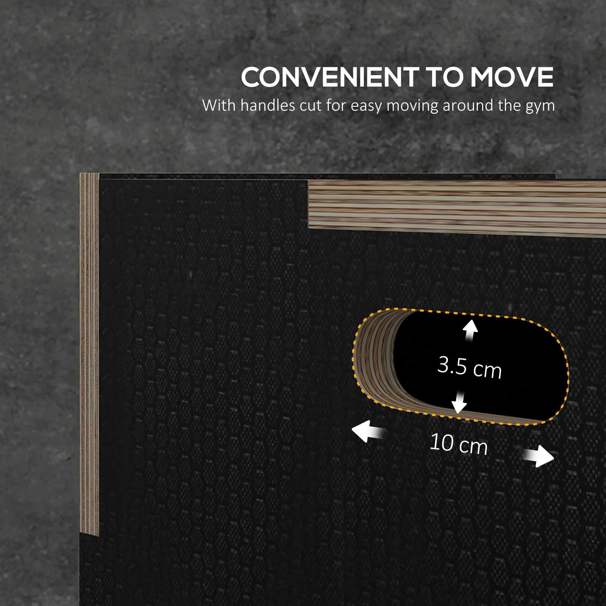 SPORTNOW 51/61/76cm Pylometric Jump Box, Wooden Pylo Box For Home Gym - Image 4