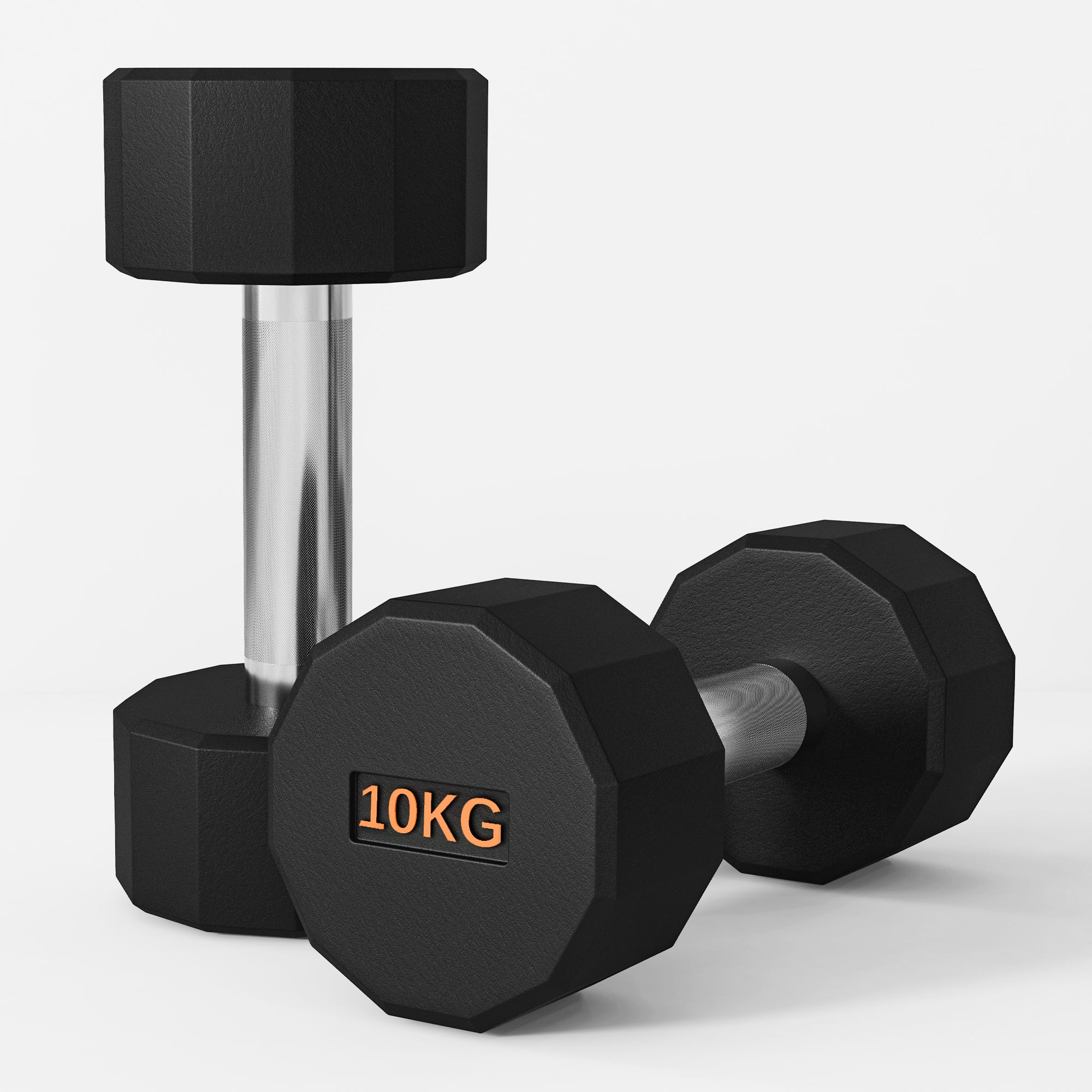 2 X 10kg SPORTNOW Dumbbells Weights Set With 12-Sided Shape And Non-Slip Grip - Image 8