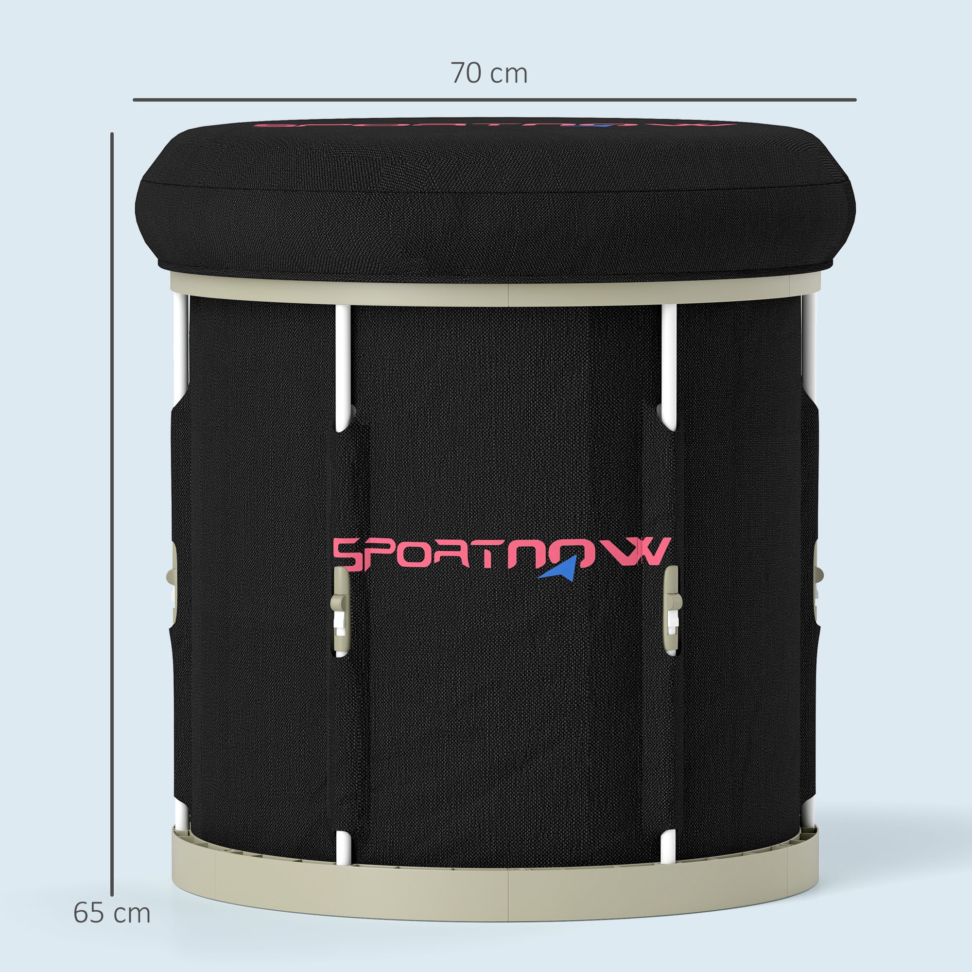 SPORTNOW Ice Bath Tub Outdoor, 210L Portable Cold Water Therapy Tub, Black - Image 5