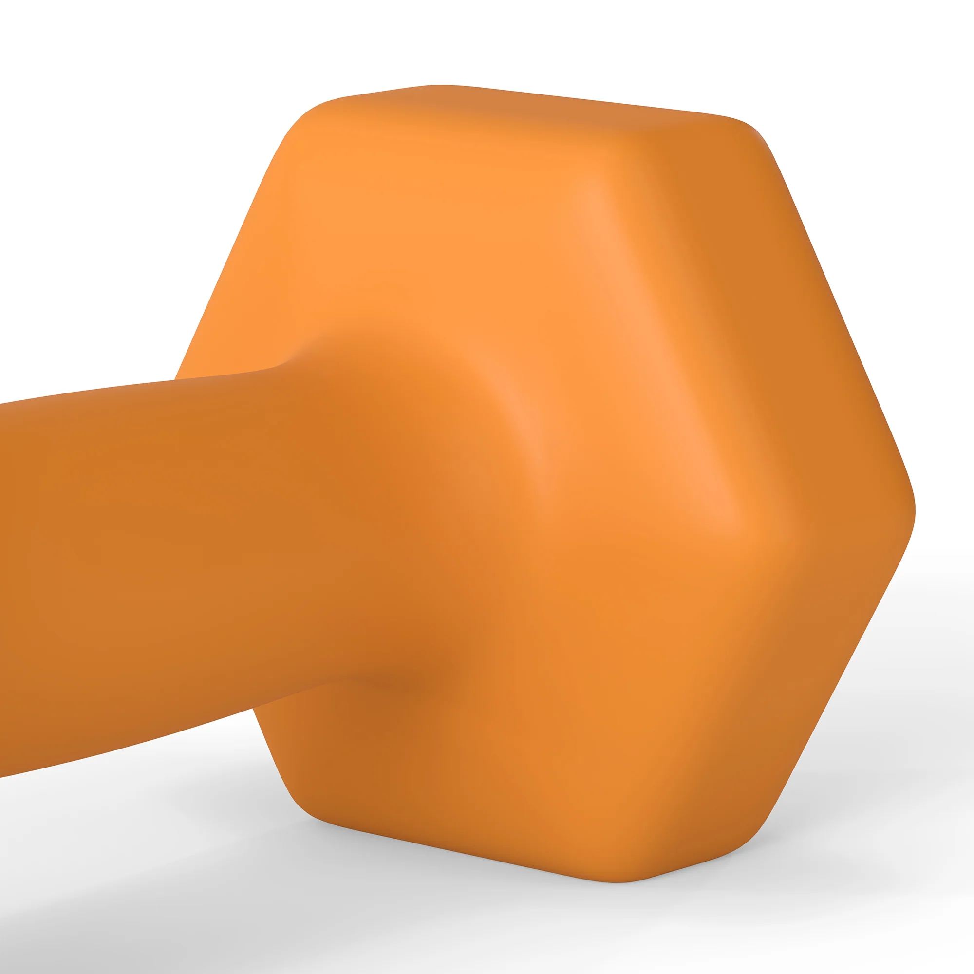 SPORTNOW Set of 2 Hexagonal Dumbbells Weights Pair, 2 x 1.5kg, Orange - Image 8