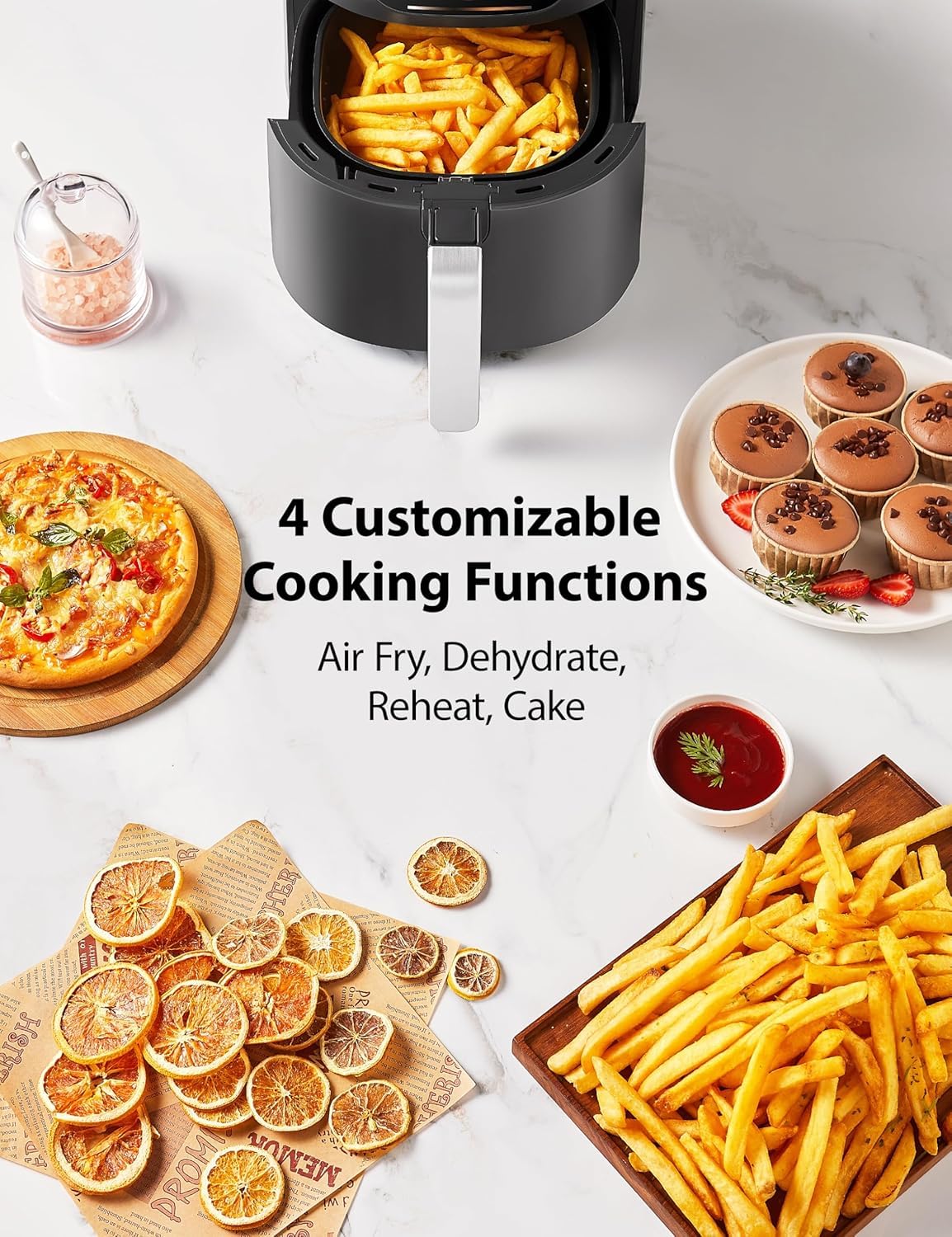 Toshiba 5.2L Air Fryer With Heat-Q Technology, Quick And Easy Meals, 8 Preset Menus - Image 3