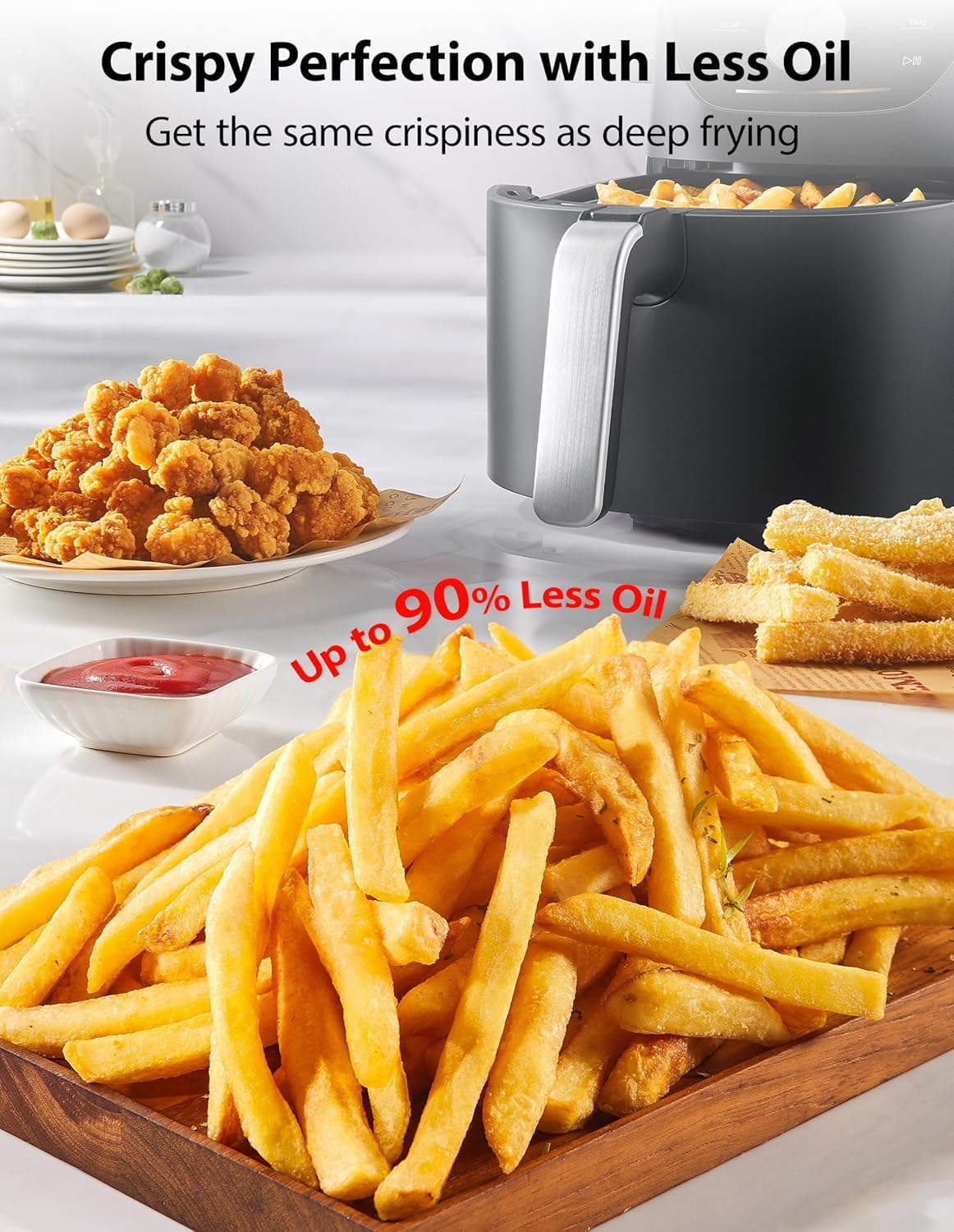 Toshiba 5.2L Air Fryer With Heat-Q Technology, Quick And Easy Meals, 8 Preset Menus - Image 4