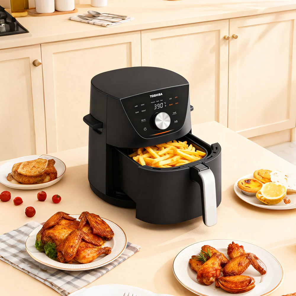 Toshiba 5.2L Air Fryer With Heat-Q Technology, Quick And Easy Meals, 8 Preset Menus - Image 7