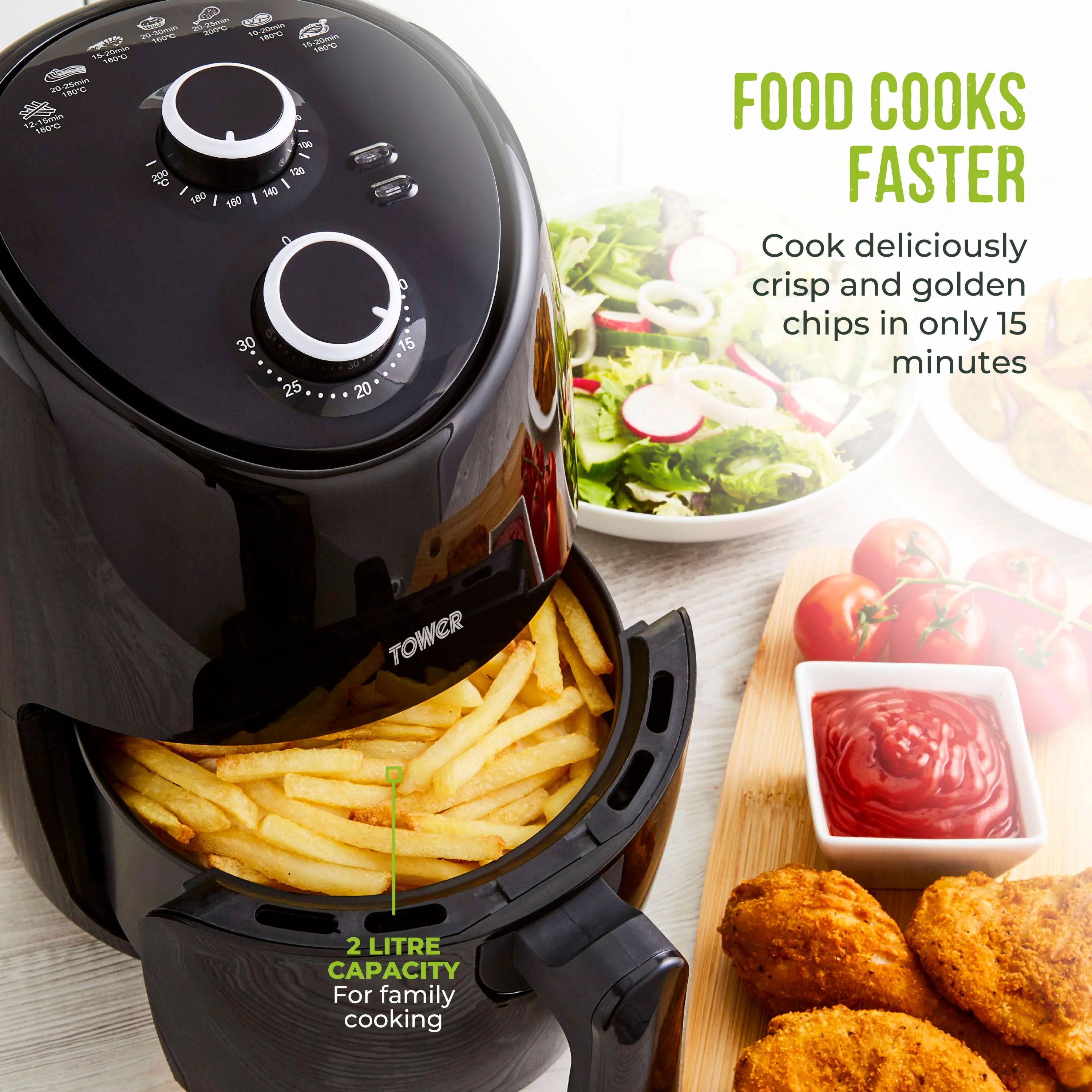 Tower 2L Manual Airfryer - Image 3