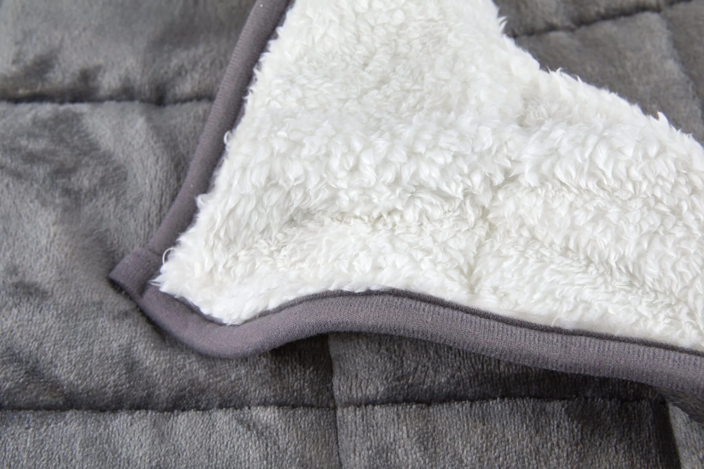 Weighted Sherpa Blanket in Grey - Image 5