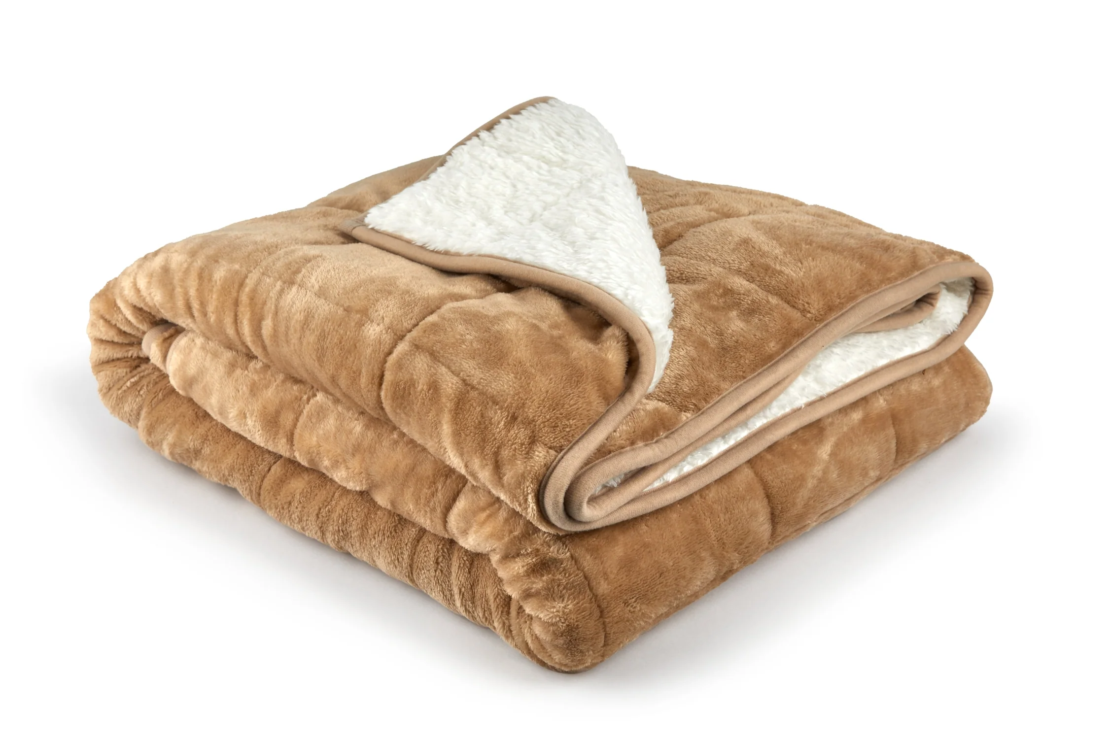 Weighted Sherpa Blanket in Taupe - Image 4