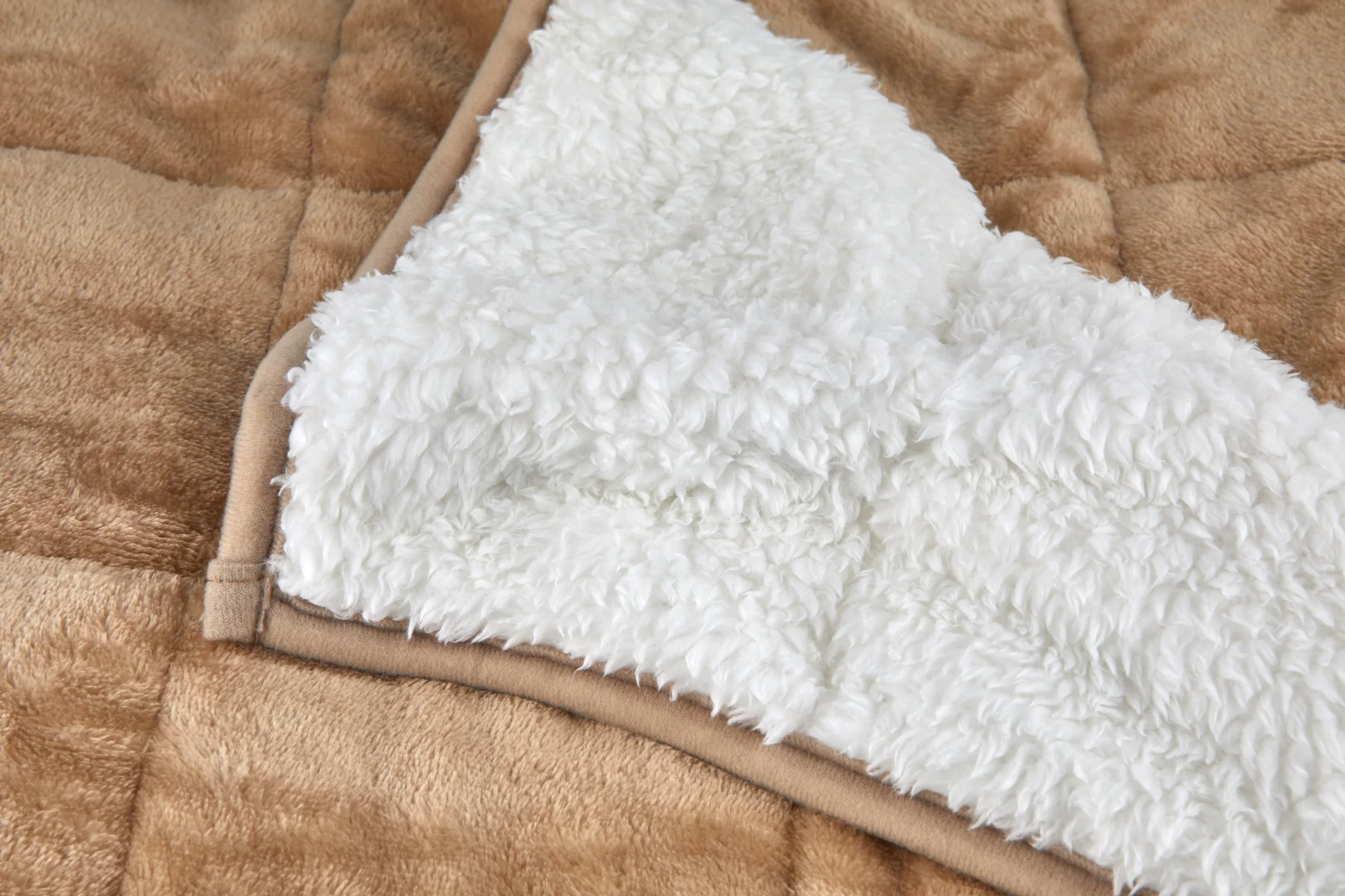 Weighted Sherpa Blanket in Taupe - Image 5